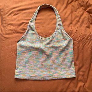 Multicolor Halter Crop Top